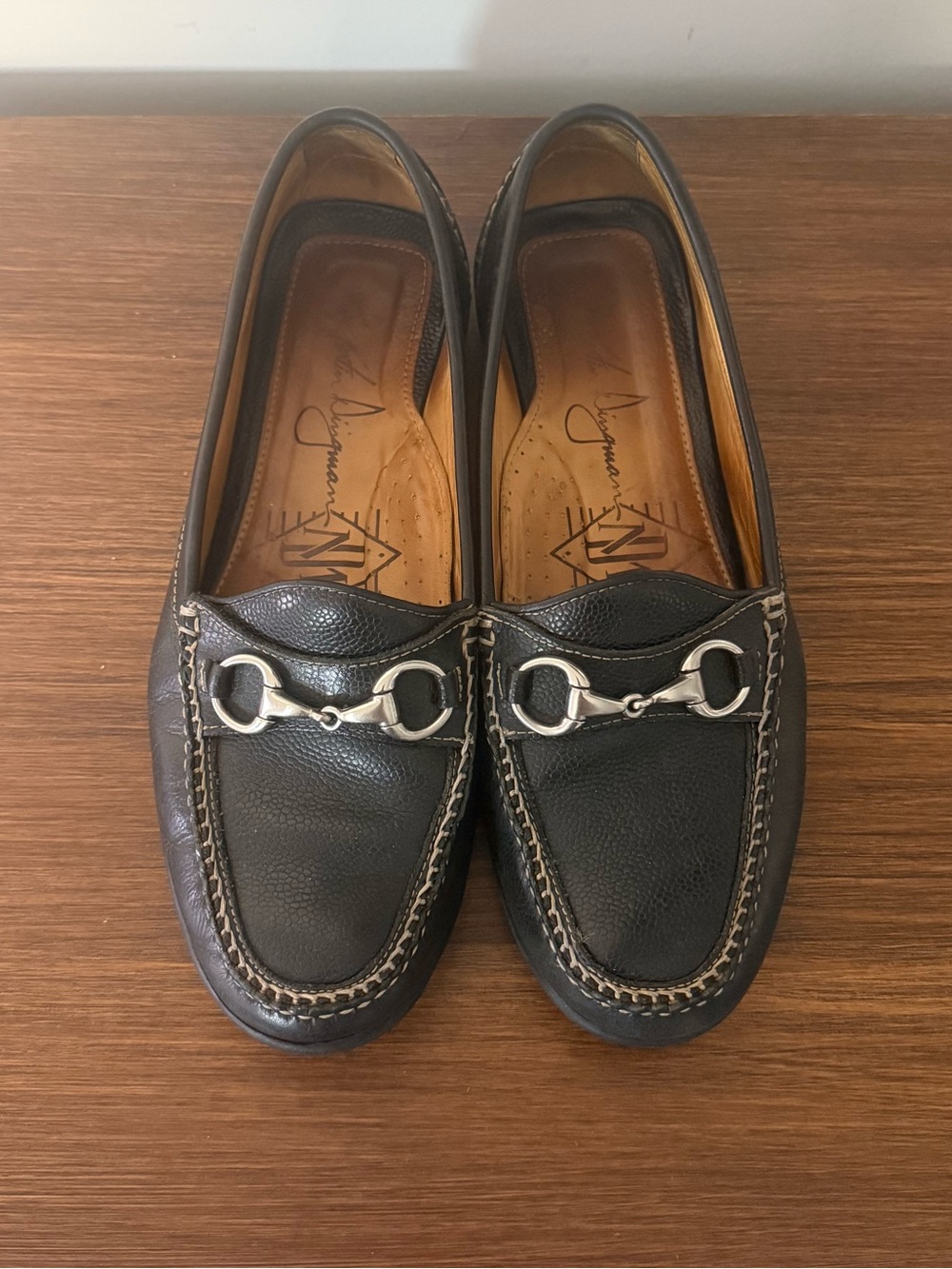 Martin Dingman Black Leather Bit Loafers